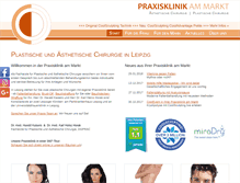 Tablet Screenshot of praxisklinik-am-markt.de